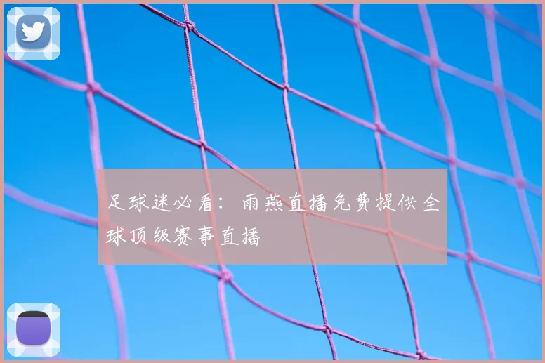 足球迷必看:雨燕直播免费提供全球顶级赛事直播